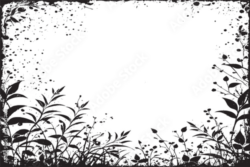 Vintage Artistic Flower with Grunge Texture