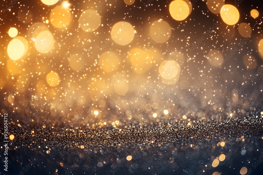 Golden Glitter Abstract Background