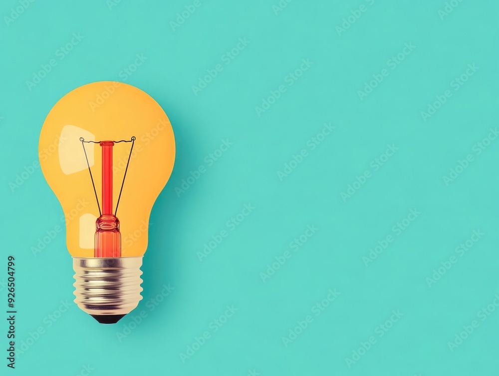 Light bulb with overlapping circles, intersection of ideas and growth, flat design illustration Light bulb with overlapping circles, intersection of ideas and growth, flat design illustration