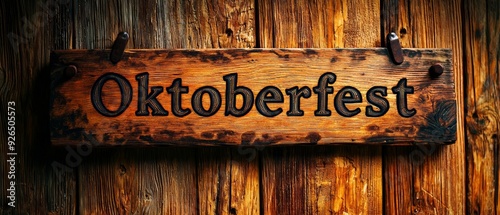 Rustic Wooden Oktoberfest Sign, Traditional Bavarian Festival Decor