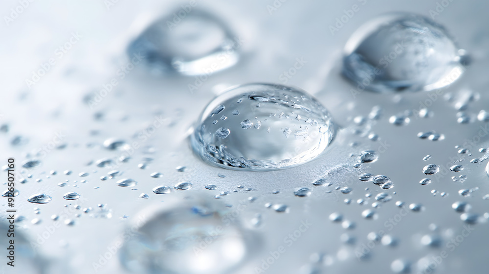Water Droplets on Glass Surface Water Droplets on Glass Surface