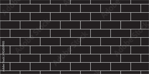 Vector black brick wall background. architecture construction stone block brick wallpaper. seamless building cement concrete wall grunge background.	
