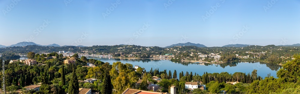 Panoramic view of the gulf of Gouvia on the island of Corfu Panoramic view of the gulf of Gouvia on the island of Corfu