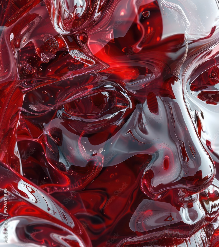 realist red liquid illustration