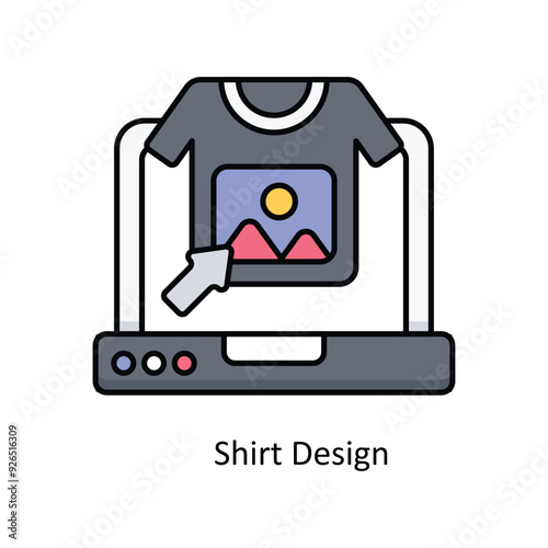 Shirt Design vector filled outline Icon Design illustration. Design And Development Symbol on White background EPS 10 File