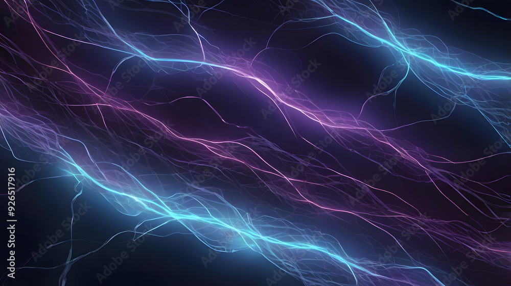 Electric Symphony: A mesmerizing display of vibrant blue and purple electrical currents dance across a dark backdrop, creating a captivating visual spectacle. Electric Symphony: A mesmerizing display of vibrant blue and purple electrical currents dance across a dark backdrop, creating a captivating visual spectacle.