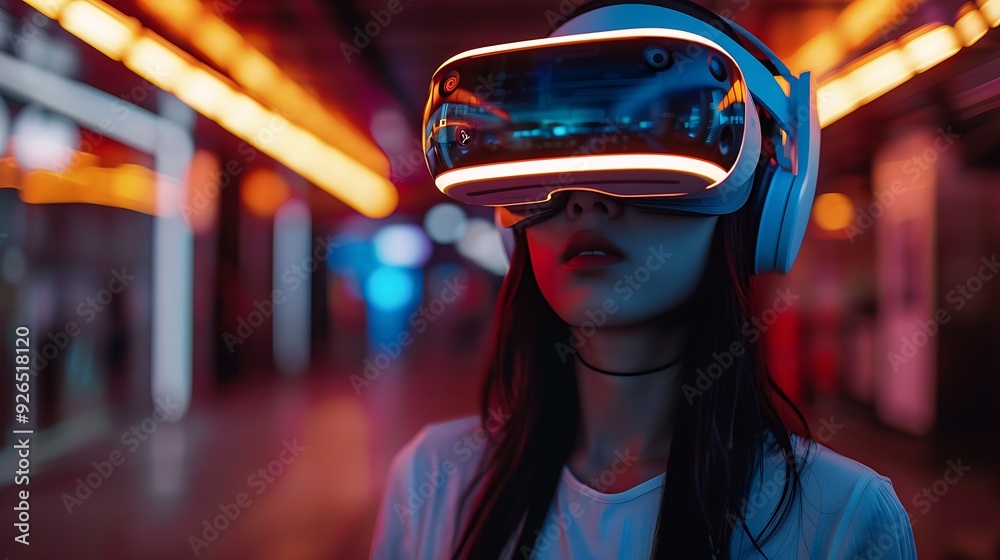 AI chatbots assisting customers through virtual reality headsets, providing seamless language understanding and generation in a sleek VR environment. Created Using: advanced VR and NLP technology, AI chatbots assisting customers through virtual reality headsets, providing seamless language understanding and generation in a sleek VR environment. Created Using: advanced VR and NLP technology,