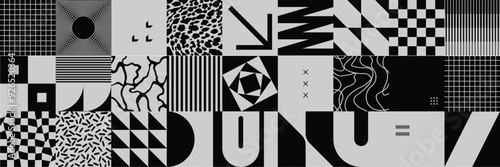 Monochrome Abstract Vector Pattern Design