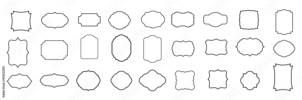 Fototapeta premium Speech frame vector illustration.