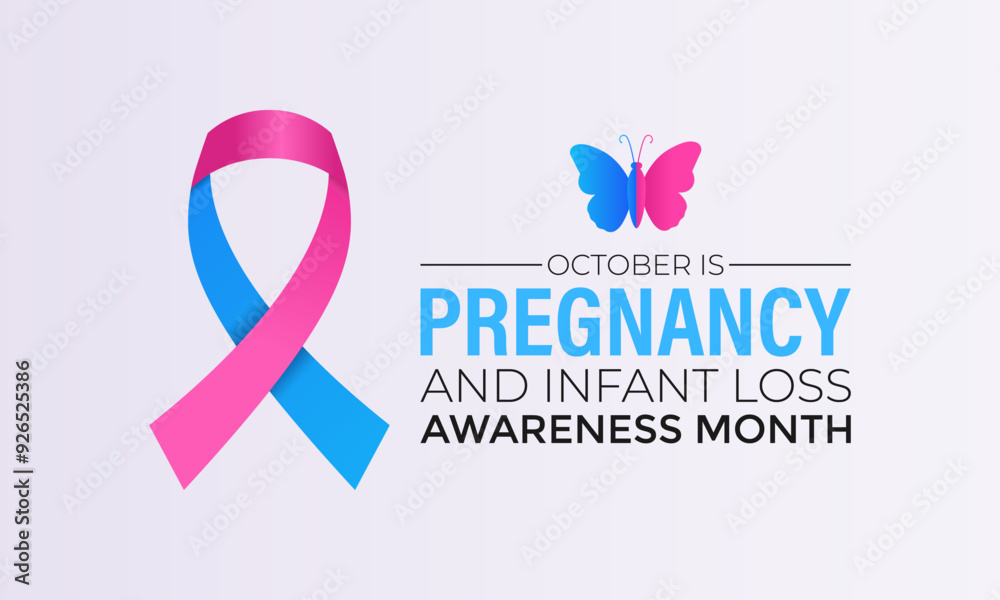 Pregnancy and Infant Loss Awareness Month is observed in October to raise awareness about the emotional and physical challenges. Banner poster, flyer and background design template.Vector illustration Pregnancy and Infant Loss Awareness Month is observed in October to raise awareness about the emotional and physical challenges. Banner poster, flyer and background design template.Vector illustration
