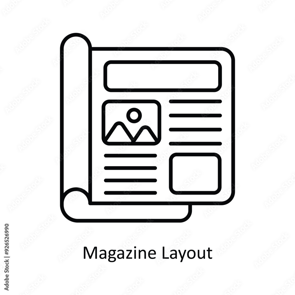 Magazine Layout vector filled outline Icon Design illustration. Design And Development Symbol on White background EPS 10 File Magazine Layout vector filled outline Icon Design illustration. Design And Development Symbol on White background EPS 10 File