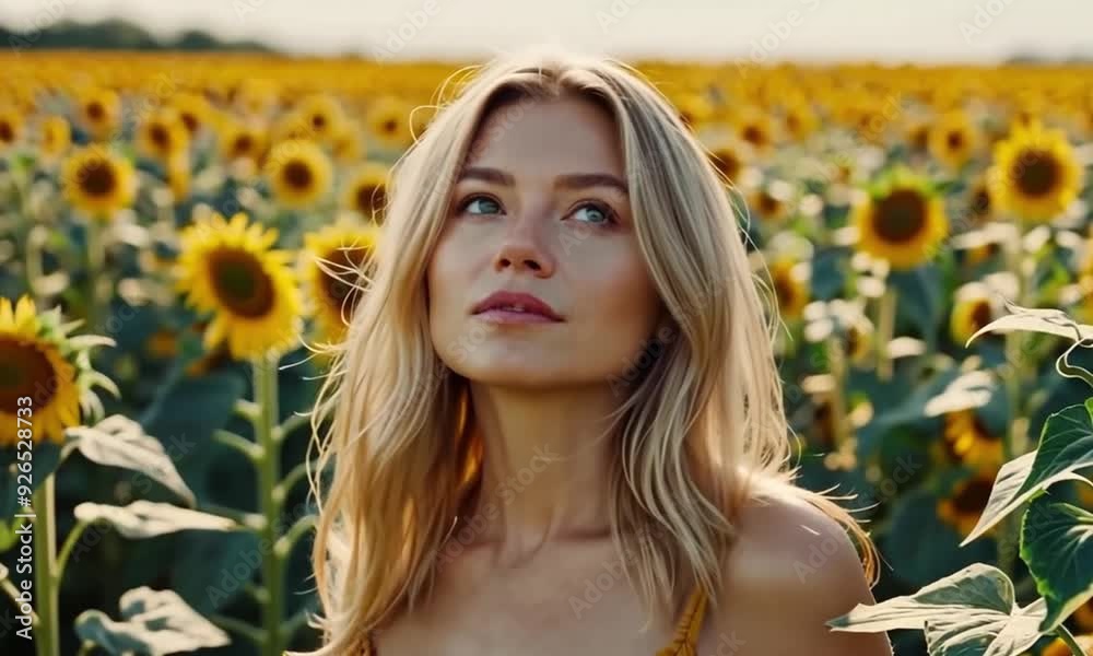 beautiful blonde girl among the sunflowers beautiful blonde girl among the sunflowers