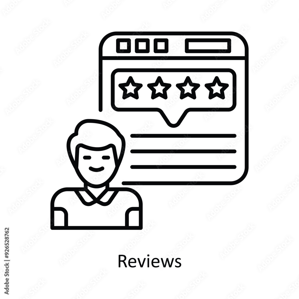 Reviews vector filled outline Icon Design illustration. Design And Development Symbol on White background EPS 10 File Reviews vector filled outline Icon Design illustration. Design And Development Symbol on White background EPS 10 File