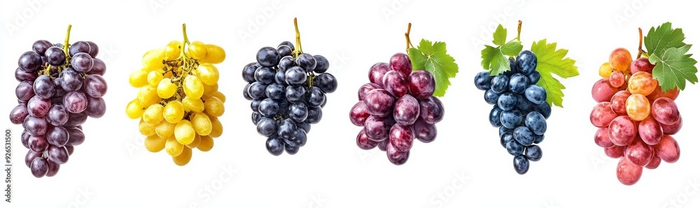 Fototapeta premium A Variety of Grapes in a Colorful Arrangement
