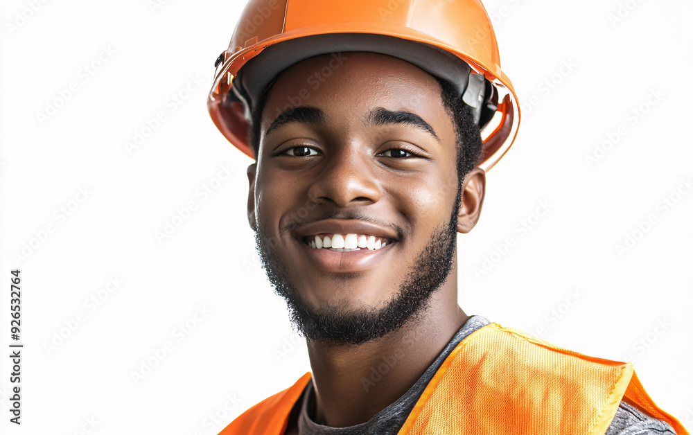 A smiling young civil contractor in professional attire on a white background. Suitable for construction industry promotions and career development materials. A smiling young civil contractor in professional attire on a white background. Suitable for construction industry promotions and career development materials.
