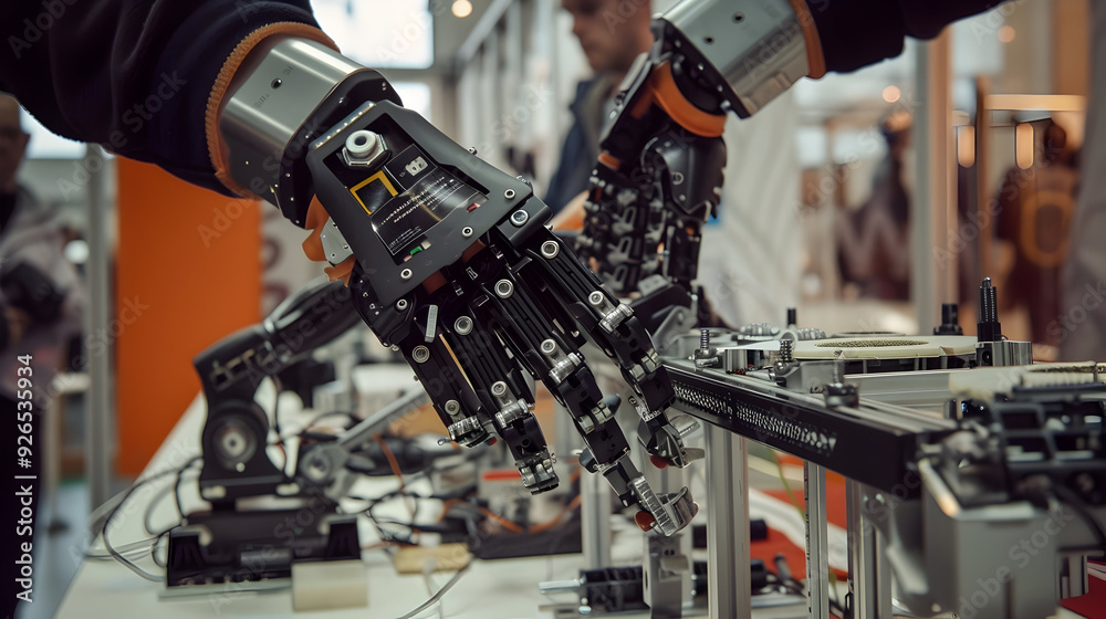 Robotic Arm Close Up, Illustration Robotic Arm Close Up, Illustration