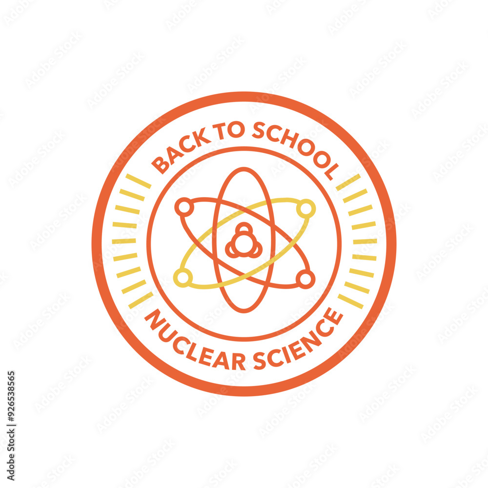 Science School Circle Sign. Vector Illustration of Emblem Education Object. Learn University Symbol Isolated over White Background. Science School Circle Sign. Vector Illustration of Emblem Education Object. Learn University Symbol Isolated over White Background.