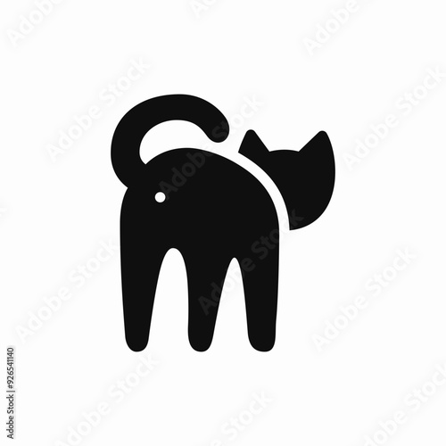 cat butt back view icon