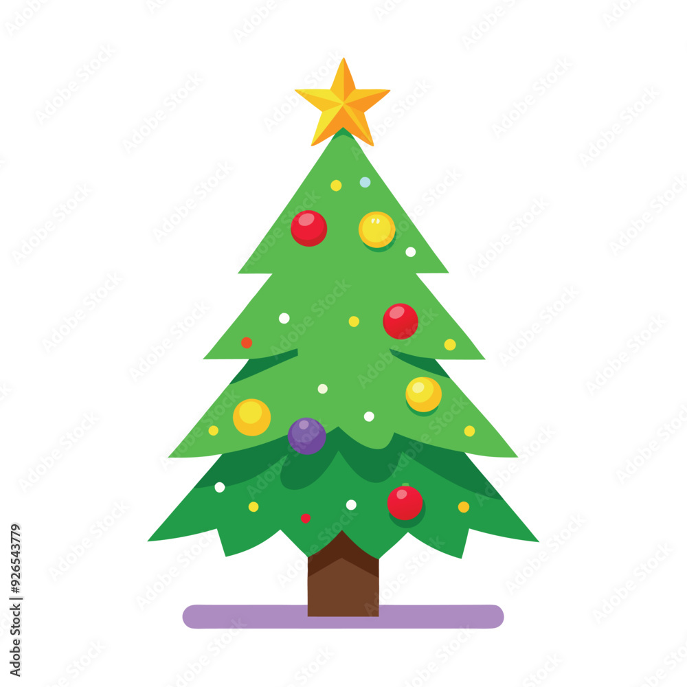 Festive Christmas Tree with Star and Baubles, Decorated Christmas Tree with Ornaments and Star Topper, Christmas Tree with Ornaments and Star for Festive Designs Festive Christmas Tree with Star and Baubles, Decorated Christmas Tree with Ornaments and Star Topper, Christmas Tree with Ornaments and Star for Festive Designs