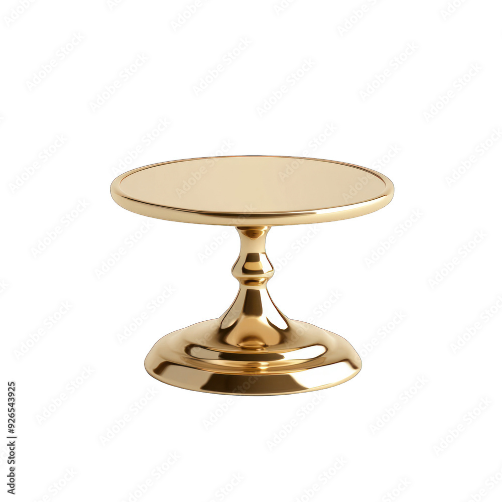 Elegant golden cake stand with a polished finish, perfect for displaying cakes and desserts at special occasions. transparent background Elegant golden cake stand with a polished finish, perfect for displaying cakes and desserts at special occasions. transparent background