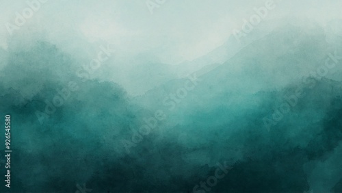 Teal blue abstract grunge texture gradient watercolor background