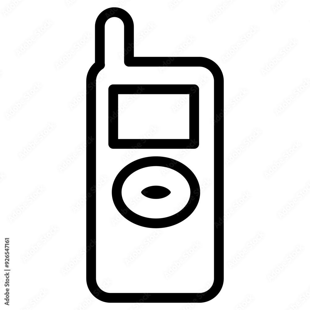 Mobile phone icon in thin line style vector illustration graphic design Mobile phone icon in thin line style vector illustration graphic design