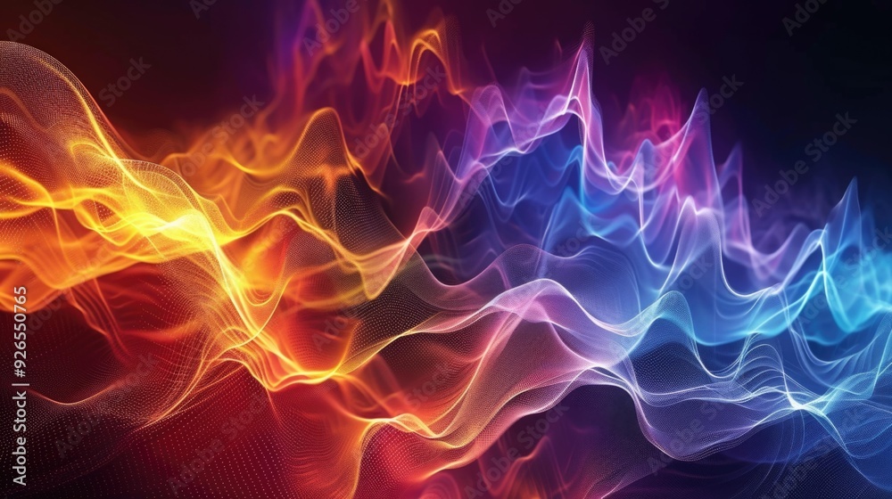 Abstract waves of colorful energy, symbolizing creativity, flow, and dynamic movement. Abstract waves of colorful energy, symbolizing creativity, flow, and dynamic movement.