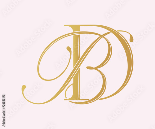 BD, DB, logo BD, Letter BD,monogram BD, vector, logo, Wedding Monogram Initials, Wedding Logo, Wedding Monogram,Logo Design
