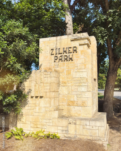 Zilker Park, Zilker Metropolitan Park in Austin, Texas, USA. Public park, recreational area.