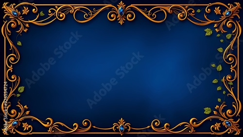 Elegant Fantasy Page with Golden Baroque Border