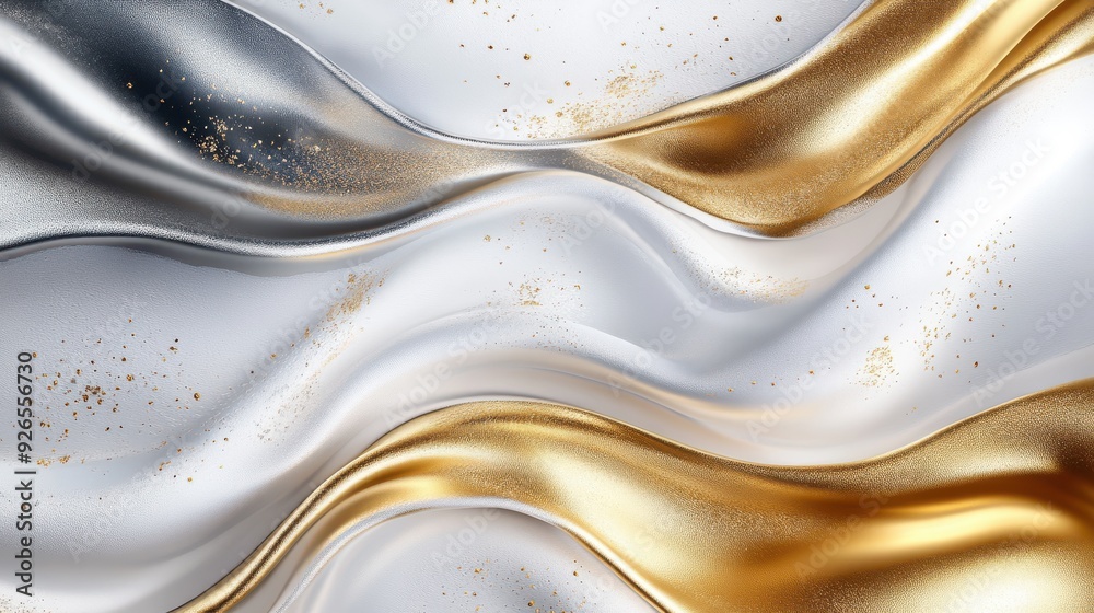Abstract metallic texture gold and silver tones isolated white background Abstract metallic texture gold and silver tones isolated white background
