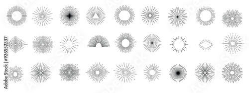 Retro type badge icon and symbol design set silhouette