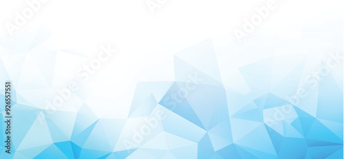 Blue white low poly triangle shapes background