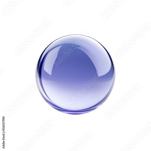 A clear glass sphere with a subtle gradient, capturing light reflections beautifully, ideal for design and art compositions. transparent background