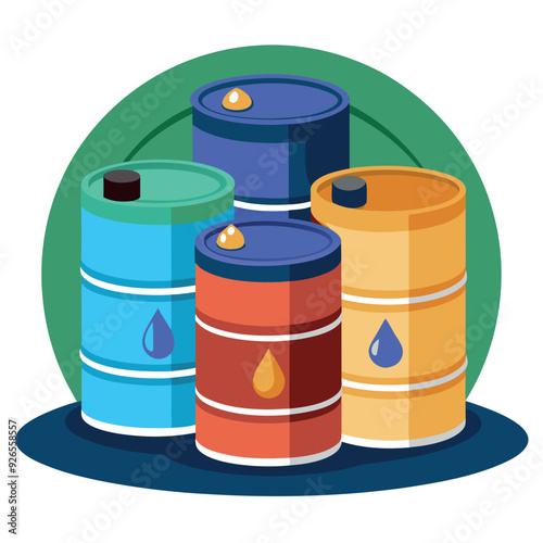 Oil Gallons Vector Design Illustration