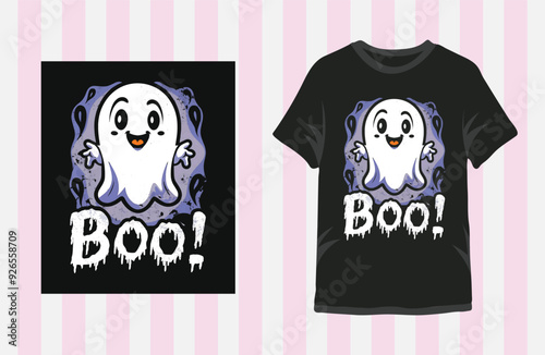 creative halloween t-shirt design. photo