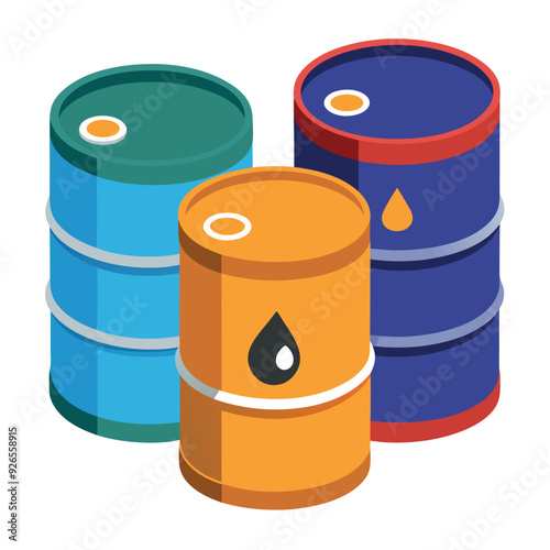 Oil Gallons Vector Design Illustration