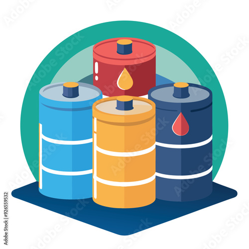 Oil Gallons Vector Design Illustration