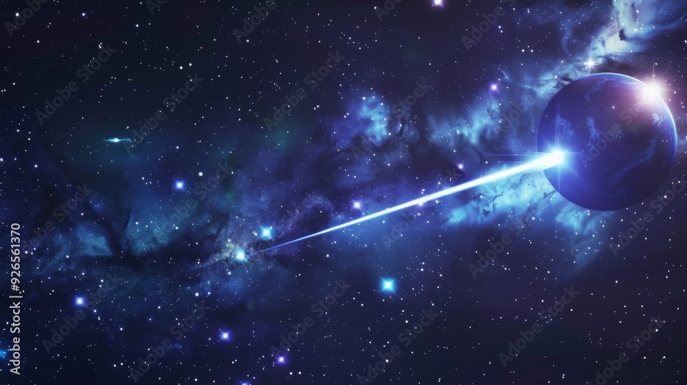 Fototapeta premium shooting star , meteor , star field , night sky , celestial body