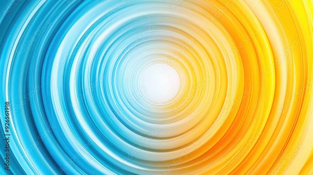 Gradient radial design cool blue to warm yellow isolated white background Gradient radial design cool blue to warm yellow isolated white background