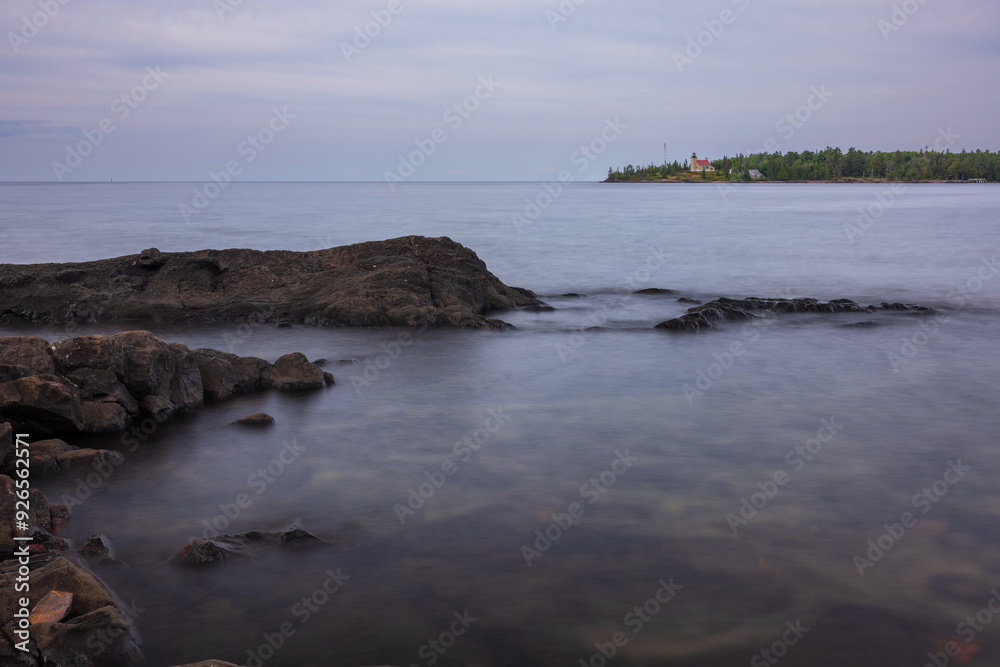 A Lighthouse Scenic Landscape Along Lake Superior A Lighthouse Scenic Landscape Along Lake Superior