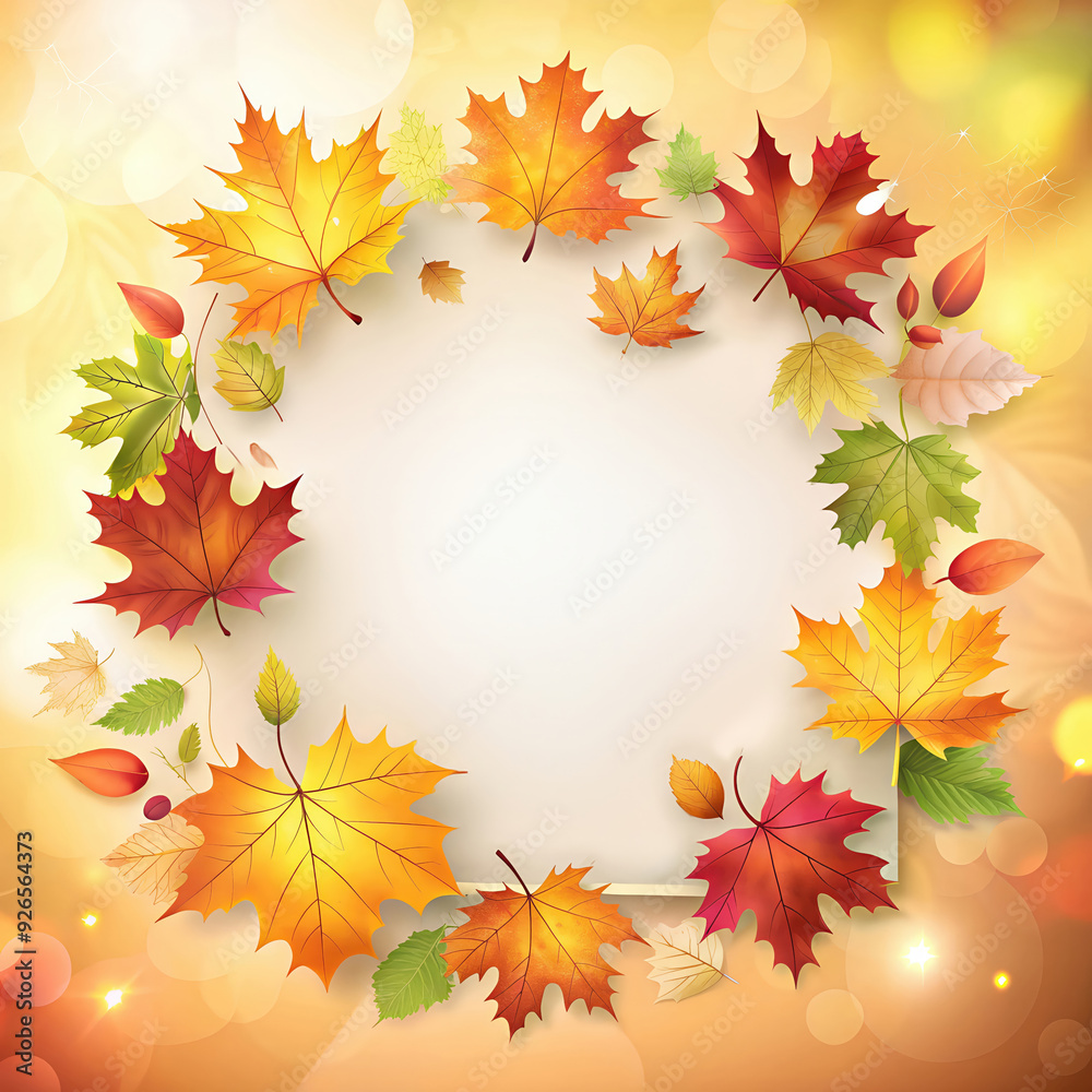 An autumn frame banner, highlighted by a collection of fall leaves creating a border around a clear center. Perfect for banners of seasonal marketing materials, greeting cards and more. An autumn frame banner, highlighted by a collection of fall leaves creating a border around a clear center. Perfect for banners of seasonal marketing materials, greeting cards and more.