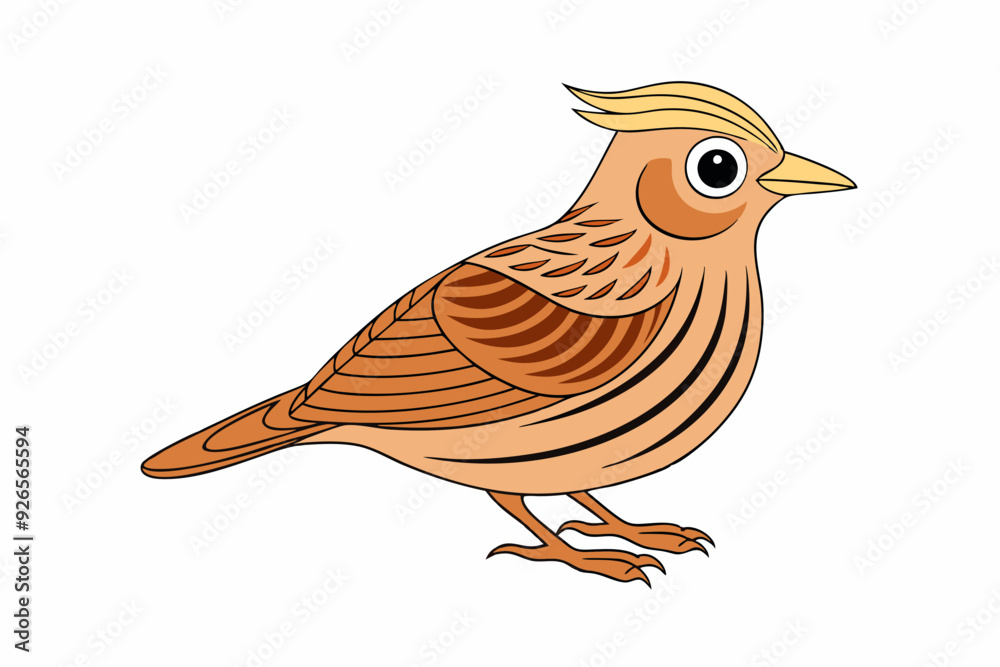 The Eurasian Skylark Vector Illustration, Bird Art, Wildlife Drawing ...