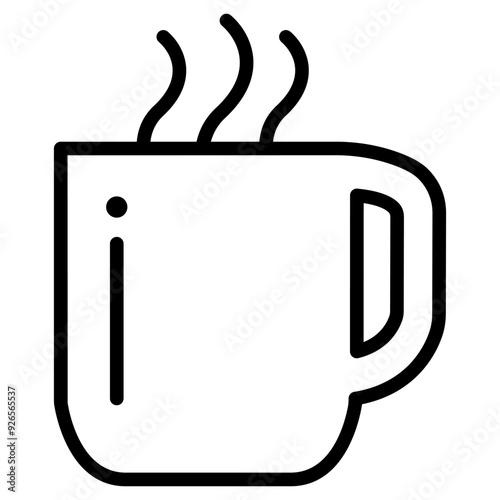 Hot drinks icon in thin line style vector illustration graphic design