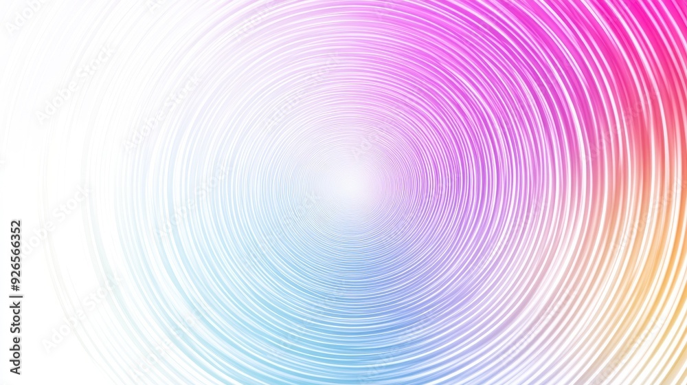 Obraz premium Abstract concentric circles gradient effect isolated white background