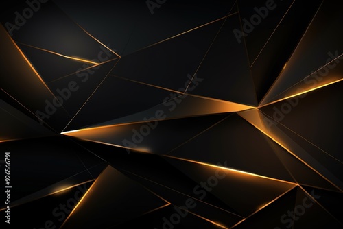 Wallpaper Mural Abstract black and gold geometric background. Torontodigital.ca