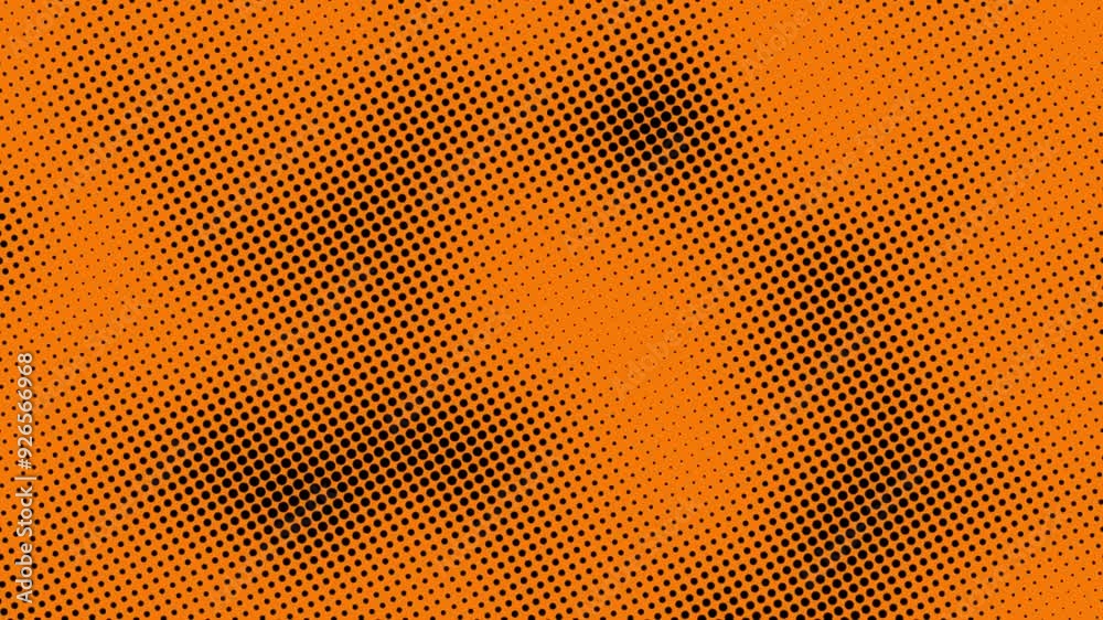 Abstract gradient halftone dotted background with a pop cartoon comic ...