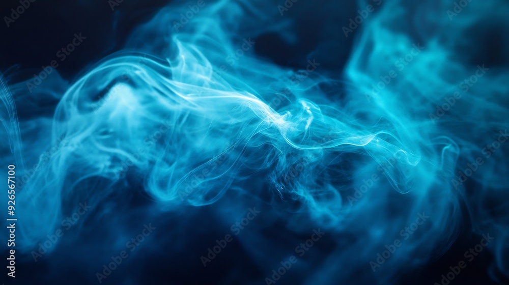 Fototapeta premium Abstract blue smoke