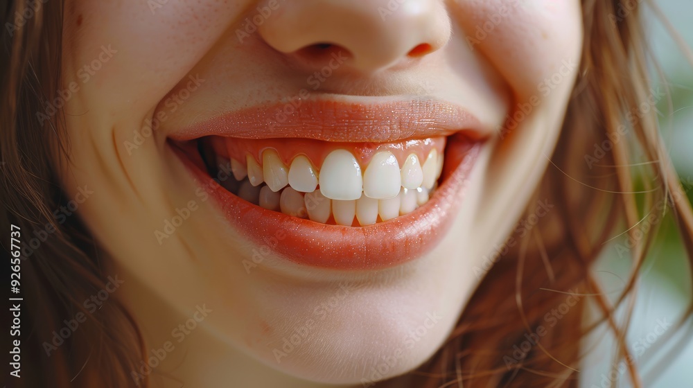 Dental aligners in the mouth of a beautiful girl while smiling Dental aligners in the mouth of a beautiful girl while smiling