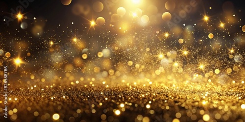Golden particles creating an elegant and abstract background, gold, particles, lights, elegance, abstract, background